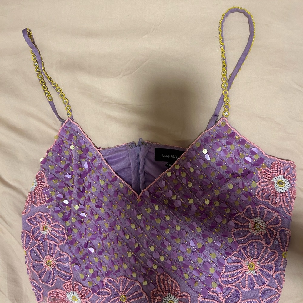 Mason Purple Sequin Embellished Sleeveless Camisole